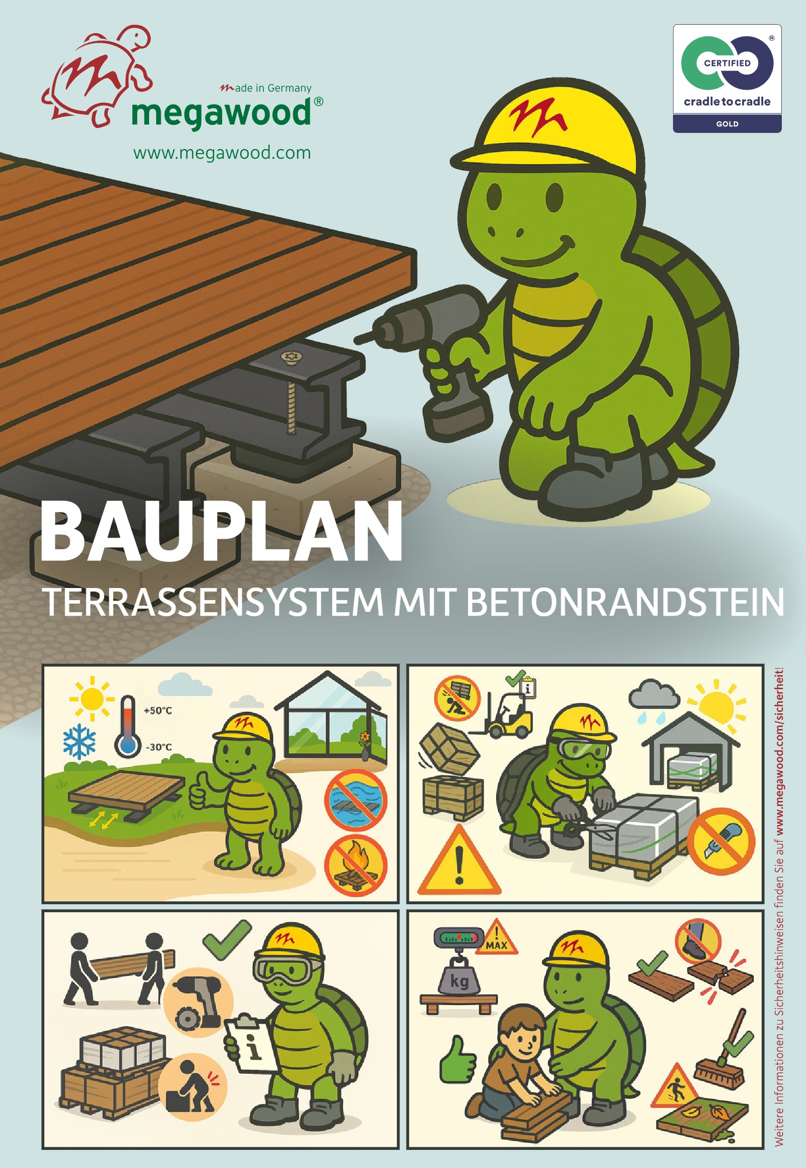 BAUPLAN - TERRASSENSYSTEM MIT BETONRANDSTEIN